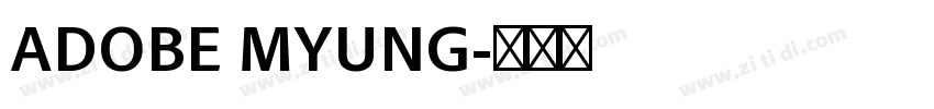ADOBE MYUNG字体转换